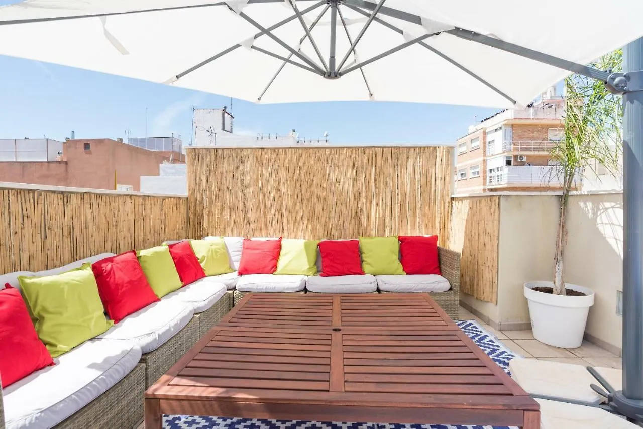 Ma2B-Bright Apt With Rooftops With Palms Near Old Town Malaga