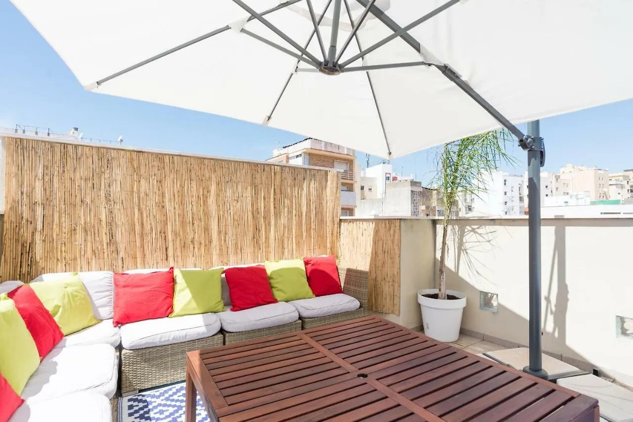 Ma2B-Bright Apt With Rooftops With Palms Near Old Town Malaga 0*,