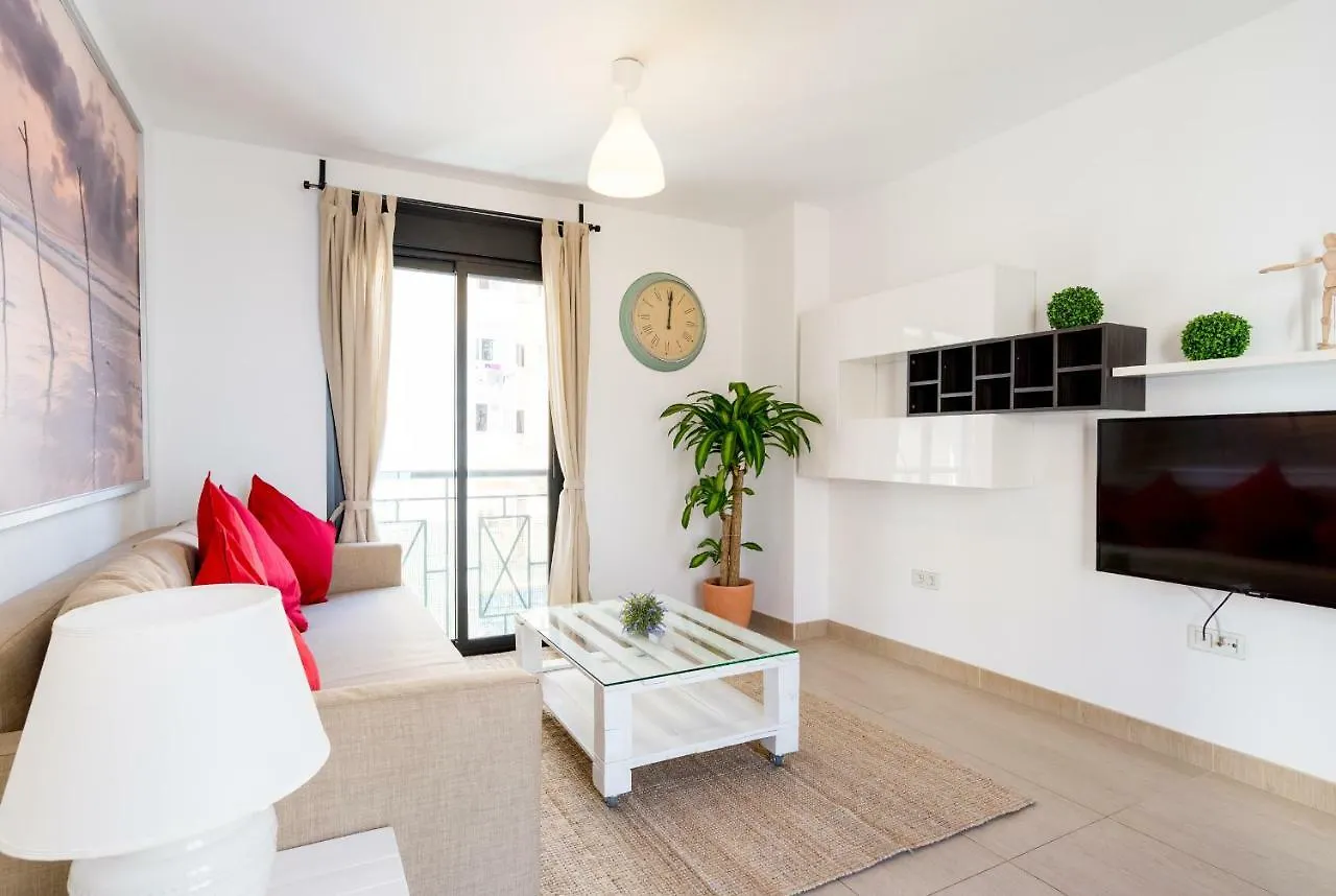 Ma2B-Bright Apt With Rooftops With Palms Near Old Town Malaga 0*,